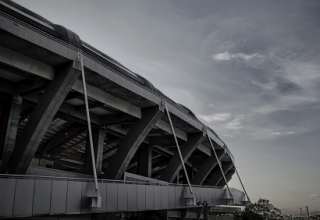 Ein Fußball-Stadion