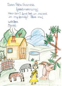 Die Kinderbriefe an den Papst sind liebevoll illustriert. Foto: djd/www.koesel.de